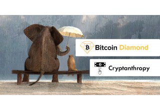 Bitcoin Diamond and Cryptanthropy Logos