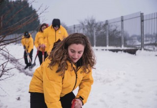 Cecile Carricart with her team of volunteers