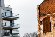 New Apartment Next To Crumbling Building