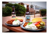 All-American Barbecue on the patio prior to the train's 1:00 p.m