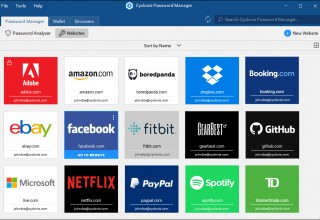 Cyclonis Password Manager - Websites List