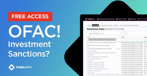 FundApps Brings Free Sanctions Data to Investment Managers