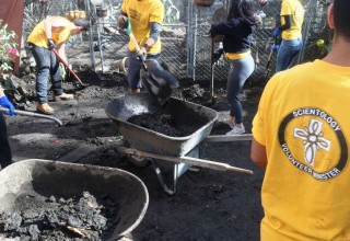 As soon as they could gain access to the area, Volunteer Ministers arrived to help neighborhoods dig out from the mudslides