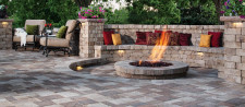 Backyard patio and fire pit