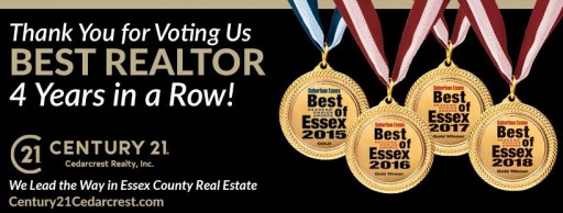 CENTURY 21 Cedarcrest Realty Wins Gold Medal in Real Estate Category in 2018 Best of Essex Awards