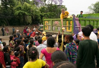 Providing help in the aftermath of the 2015 Nepal earthquake