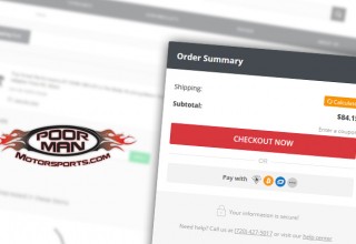 Poor Man Motorsports Cryptocurrency Checkout Option