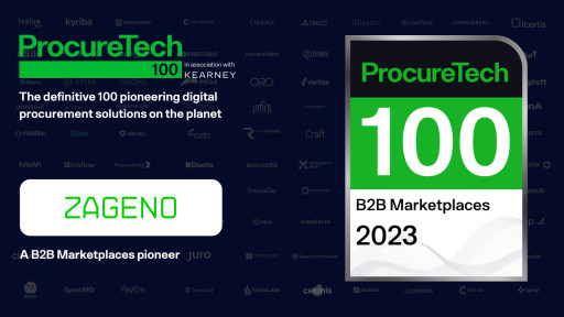 ZAGENO Secures Esteemed Placement in the 2023 ProcureTech100 Elite