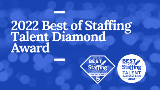 Sparks Group Wins ClearlyRated's 2022 Best of Staffing Talent 5 Year Diamond Award for Service Excellence