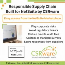 NetSuite and CSRware Responsible Supply Chain