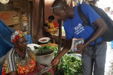 Human rights booklets handed out in the market