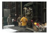 The National Guard helps volunteers in a shelter