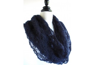 Frosty Sea Lace Infinity Scarf