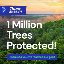 Think Energy and Their Valued Customers Achieve Milestone of One Million Trees Protected