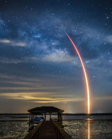 Space X Launch from Dock at 1865 Pine Grove Road