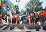 In Nuevo Leon, human rights activists created a mural by signing their personal human rights message with a handprint.