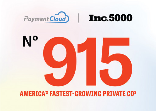 Appearing for the Second Time, PaymentCloud Ranks 915th on Inc. 5000