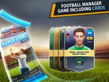 Football manager game including cards