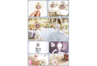 Marie-Antoinette cupcake topper