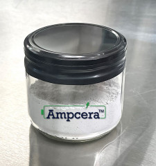 Image of sulfide solid-state electrolyte produced by Ampcera