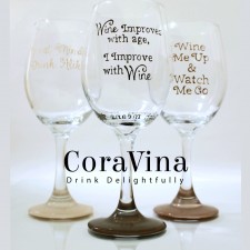 Hand Painted Wine Glasses