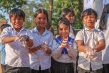 School Children Washing Hands