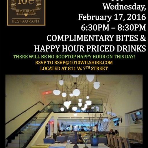 Downtown Restaurant 10e Presents TENTEN Happy Hour