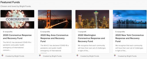 Bright Funds Announces Doubled Donation Volume Resulting From Generous Employer and Donor Response to COVID-19 Crisis