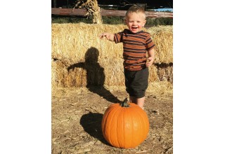 Children Select a Pumpkin to Take Home at Texas State Railroad