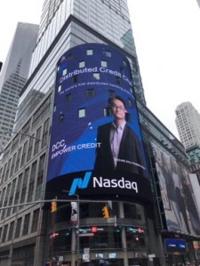 DCC on Time Square Nasdaq Screen