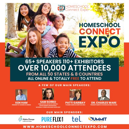 Homeschool Connect Expo - a Free Online Homeschool Expo on March 28th-20th With 65+ Speakers & 110+ Booths