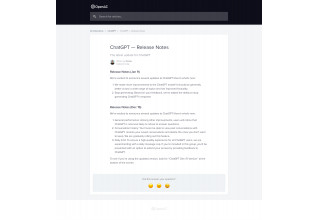 Jan 9th 2023, OpenAI Updates ChatGPT model