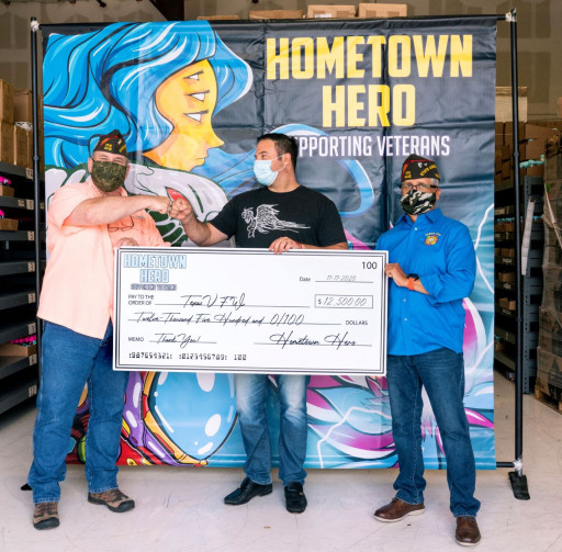 Hometown Hero Donates $25,000 to Veterans Charities
