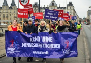 Human Rights Walk through the streets of Copenhagen to promote peace and human rights for all