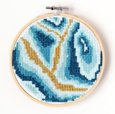 Geode Modern Cross Stitch Kit