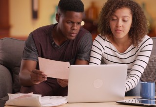 Couple Looking at Finances