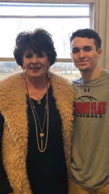 Principal Jane Hubbard of Hickory Flat Attendance Center and Lane Gorden