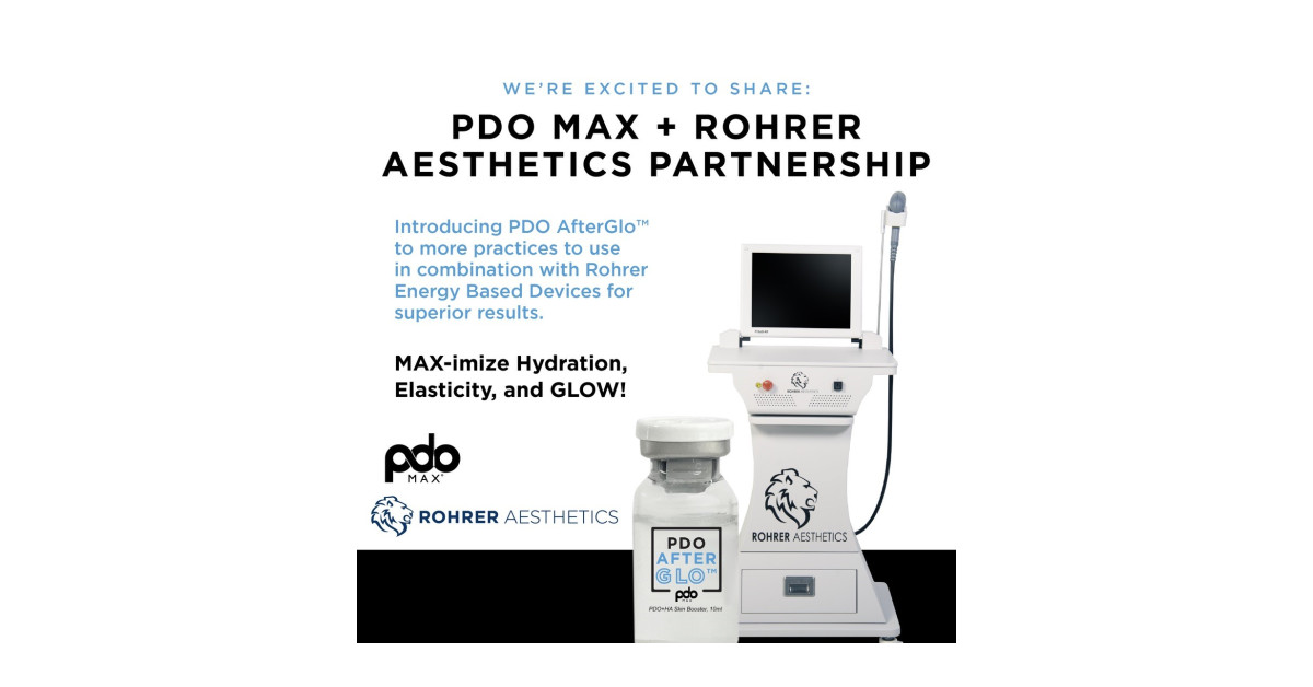 PDO Max and Rohrer Aesthetics Team Up to Offer PDO AfterGlo, the First  Polydioxanone (PDO) Topical Serum Skin Booster