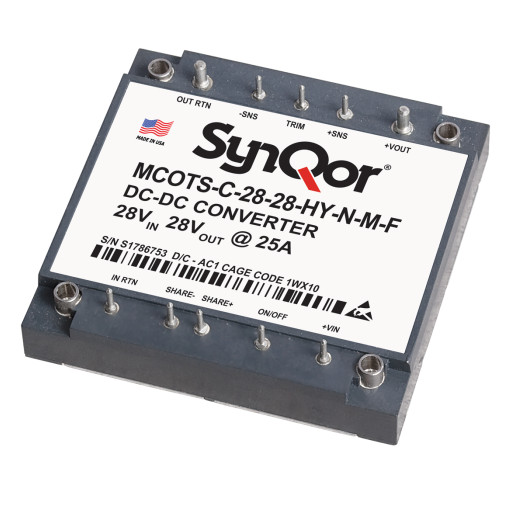 SynQor Announces a New Addition to Its Mil-COTS 28 Vin DC-DC Product Family (MCOTS-C-28-28-HY)