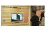 United for Human Rights audiovisual materials are featured in the exhibit.