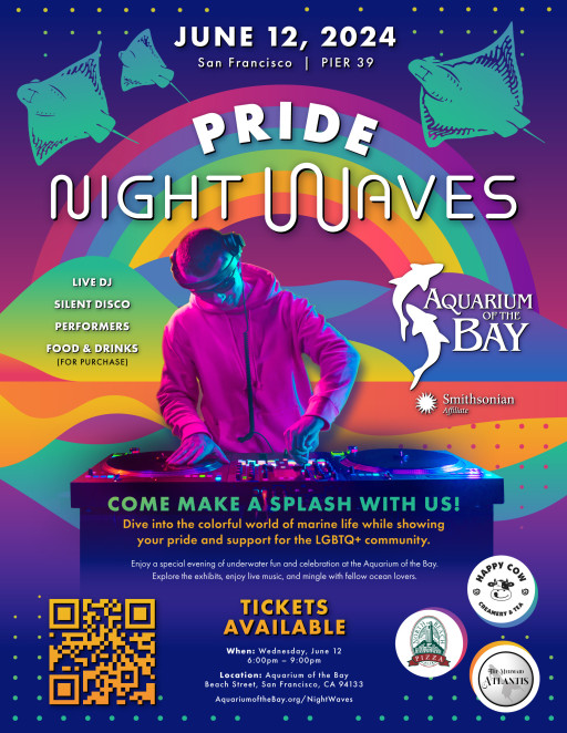 PRIDE Night Waves at San Francisco's Aquarium of the Bay at PIER 39