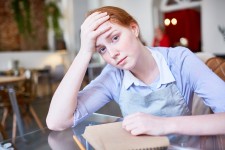 Tired and Stressed Waitress