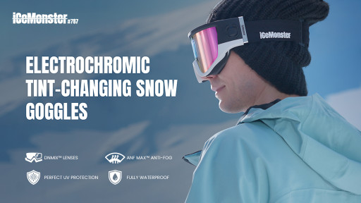 iCeMonster Announces Launch of World’s First Auto-Tinting Electrochromic Snow Goggle