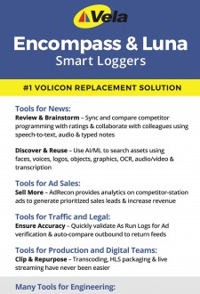 Vela's Upgraded Version 6.5 Smart Loggers Will Impress NAB-NY 2019 Attendees