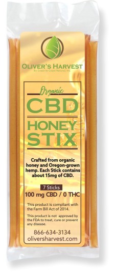 Oliver's Harvest 100mg CBD Honey Stix 7-Pack