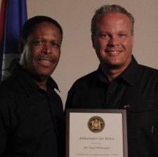 Senator Ashley Rocke (left) and Dr. Paul Whisnant (right)