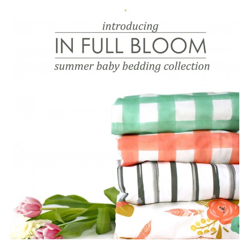 Creative Online Nursery Boutique and Etsy Success, NewMomDesigns , Launches Another Beautiful Baby Bedding Collection: "IN FULL BLOOM"