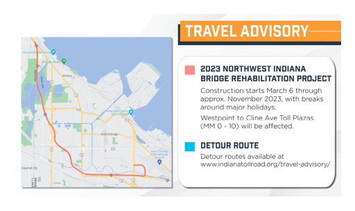 The Indiana Toll Road Announces 2023 Northwest Indiana Bridge Rehabilitation Project