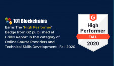 101 Blockchains Named High Performer Online Course Provider in G2 Fall 2020 Reports