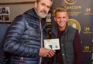 Actor Rupert Everett gifted Haracoin at Sundance Music Lodge 2018